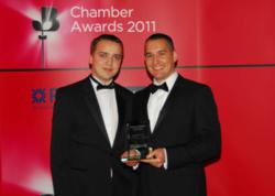 Geoff Newman & Callum Slade from RecruitmentGenius.com pick the award